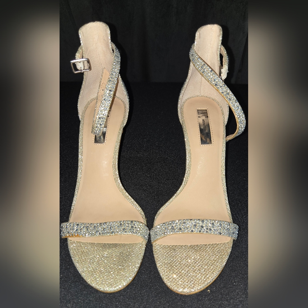 INC International Concepts Glittering Gold Heels